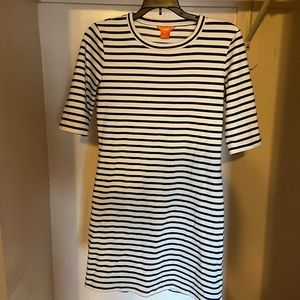 Navy blue striped dress